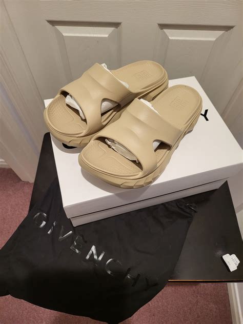 white givenchy slides fake|givenchy marshmallow slide.